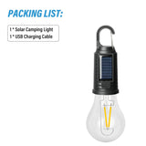 Carvallo Solar Campinglampa Vintage | Återuppladdningsbar via sol & USB | 3 ljuslägen | Bärbar & Vattentålig Carvallo