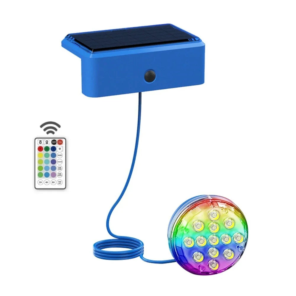 Carvallo-Poolbelysning AquaGlow Fjärrkontroll | IP68 Undervattens-LED med fjärrkontroll | 16 färger & timerfunktion | För ovanmark- & inbyggda pooler Carvallo