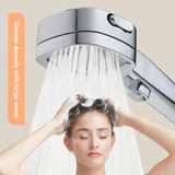 Carvallo AquaJet Flow | 3 stråltyper | Vattensparande & tryckförstärkande | Handdusch i silver Carvallo