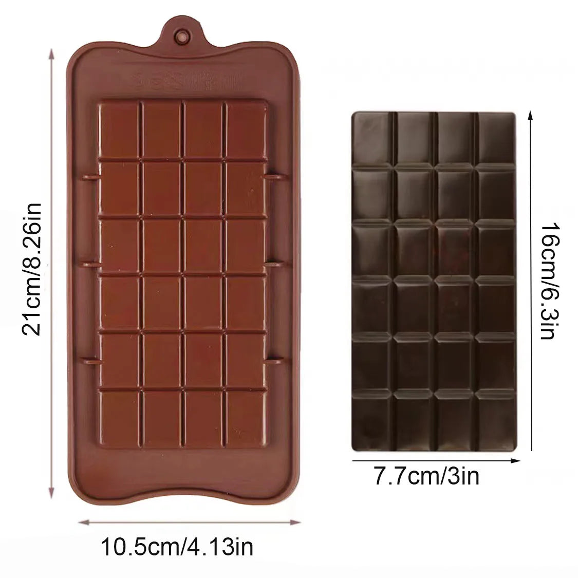 Carvallo Silikonform | 3D-chokladform i Dubai-design | Tunna plattor & fondant | För praliner, dekoration & bakverk Carvallo