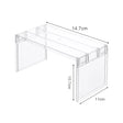 Carvallo-Organizer ClearStack Duo | Transparent hyllavdelare | Platsbesparande förvaringshylla | 14,7×11,1×10,7 cm / 21,7×11,1×10,7 cm Carvallo