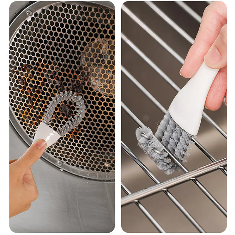 Carvallo Grillrengöringsborste med V-krok och skrapa | Multifunktionell för grillgaller och bakplåt | 18x7 cm Carvallo