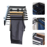 Carvallo Utdragbar byxhängare | 9-radig | Platsbesparande & Fållfri | Dämpningsskena | Rostfritt stål & Aluminium Carvallo