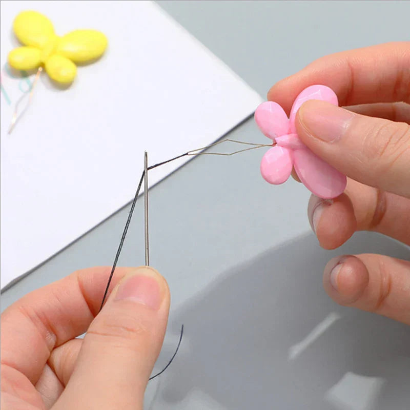 Carvallo Nadelträdare Set Mångfärgad | Trädhjälp för seniorer & nybörjare | Blomform | 10–50 stycken Slumptal Carvallo