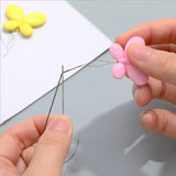 Carvallo Nadelträdare Set Mångfärgad | Trädhjälp för seniorer & nybörjare | Blomform | 10–50 stycken Slumptal Carvallo