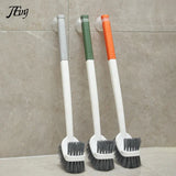 Carvallo WC-borste | Dubbelsidig toalettborste med långt handtag | Djup rengöring & Hygienisk | Platsbesparande hängande Carvallo