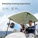 Carvallo-Ventilator BreeziClip | 8-tum | Tyst & Återuppladdningsbar | 10.000 mAh Batteri | För barnvagnar, camping & hem Carvallo