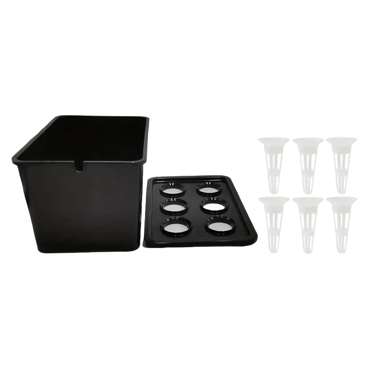 Carvallo Indoor-Grow-Set Hydroponiskt växtsystem för inomhusbruk | Självvattnande mini-växthus | 12×18×10,5 cm | För örter & sticklingar Carvallo