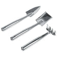 Carvallo MiniGrow Set Mini-trädgårdsverktyg Set 3-delad | Spade, spad och räfsa | För barn & krukträdgård Carvallo