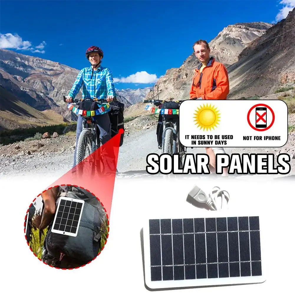 Carvallo Mobiler Solpanel 5V 2W | USB Laddare | För Powerbank, Smartphone & Utomhus Camping Carvallo
