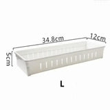 Carvallo FlexSort Lådor Organizer Box | Justerbar med avdelare | För Kök, Kosmetik & Kontor | Vit | S/L Carvallo