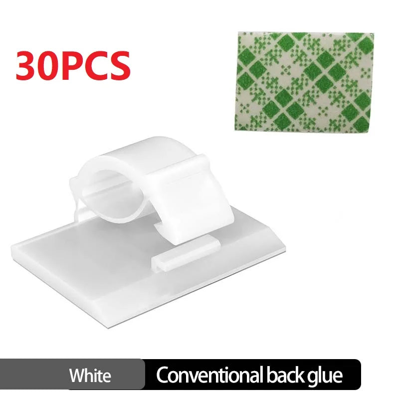 Carvallo Set WireTidy | 30-90 delar | Självhäftande & flexibel | För skrivbord, PC & laddkablar Carvallo