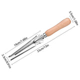 Carvallo Classic | Ogräsvettare med trähandtag | Handjägare i rostfritt stål | För fogar, rabatter och trädgårdsskötsel Carvallo