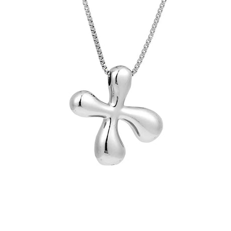 Royelux A-Z Ballong Bubbel Bokstav Hänge Halsband – Silver Chunky Initial Smycken Carvallo