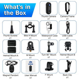 Carvallo Mini 4K Action- & Bodycam | Ultralätt (35,7 g) | Magnetisk, Vattentät & Återuppladdningsbar | För cykel, motorcykel, hjälm & utomhus Carvallo