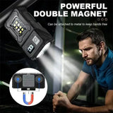 Carvallo Taktisk Mini-LED-Arbetslampa | USB-C Uppladdningsbar | 7 Ljuslägen & Magnetfot | 8,1 × 4,5 × 2,6 cm | IPX4 Vattentålig Carvallo