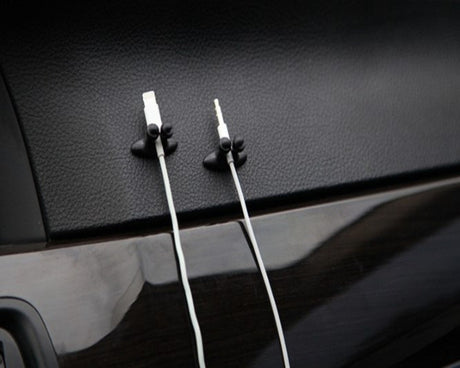 Carvallo ClipoFix Kabelklipp | 5-pack | Självhäftande med 3M-tejp | För bil, skrivbord & hem | Miljövänlig PVC Carvallo