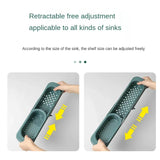 Carvallo FlexDry Organizer Justerbar diskho avtorkningshylla med handdukshållare | Teleskopisk & ventilerad Carvallo