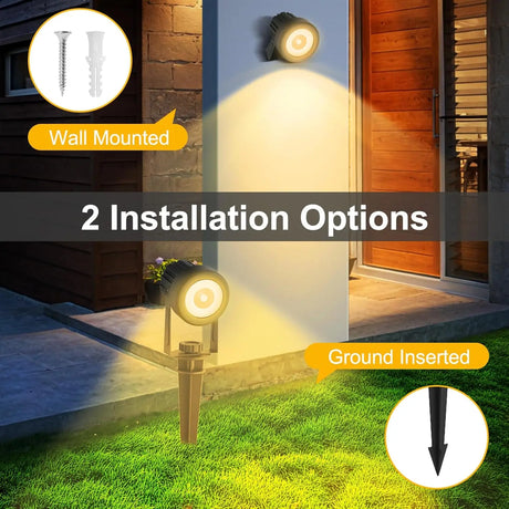 Carvallo Trädgårdsstrålkastare LumiGlow DuoColor | 3000K/6000K Varm- & Kallvit | IP65 Vattentålig | Automatisk Skymningssensor Carvallo