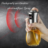 Carvallo Pro  Ölsprayer 200 ml | Fin dimma & förbättrad munstycke | För olja, vinäger & citronsaft | Rostfritt stål & glas Carvallo