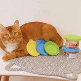 Carvallo 3-i-1 Silikontak för burkar | Återanvändbar & Lufttät | För djurfoder & livsmedel | Passar för 3 burkstorlekar Carvallo