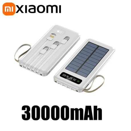 Carvallo SolarCore 50K Solkraftbank 50.000 mAh | Med campingljus, 4 laddkabel och Dual USB | Snabbladdningsfunktion & utomhuskompatibel Carvallo