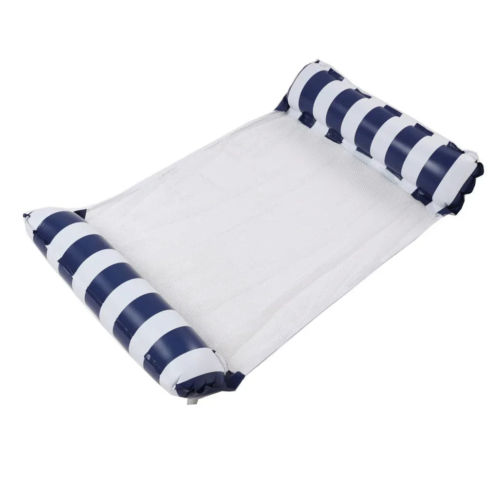 Carvallo Vattenshängmatta uppblåsbar | 130×70 cm | Fällbar Pool-loungestol med ryggstöd | Svimmbädd för pool, strand & semester Carvallo