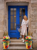 Färgglad ansikts-blomkruka – Kreativ dekoration för hemmet och trädgården Carvallo