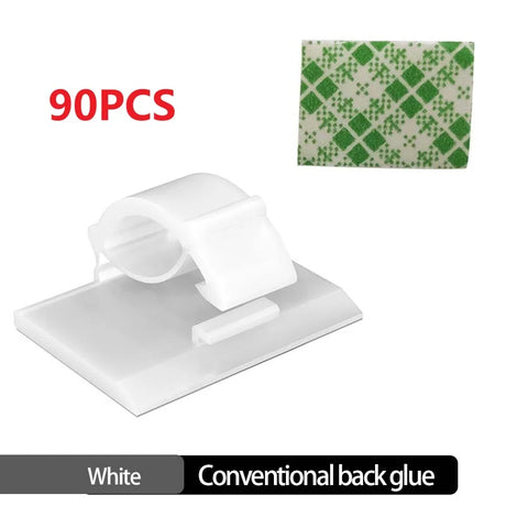 Carvallo Set WireTidy | 30-90 delar | Självhäftande & flexibel | För skrivbord, PC & laddkablar Carvallo