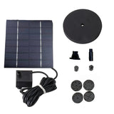 Carvallo Solar Fontänpump 1.5W | Med 6 Munstycken & Solpanel | För Fågelbad, Dammar & Trädgårdar Carvallo