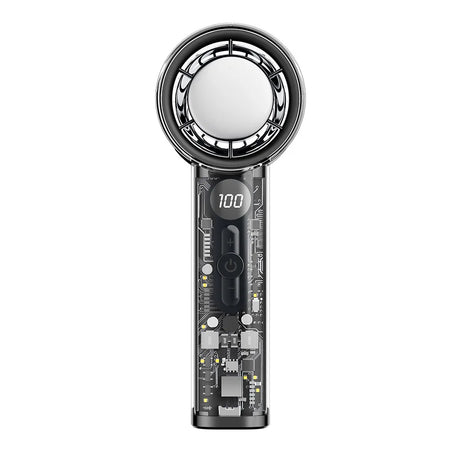 Carvallo IceFlow Mini Handfläkt med halvledarkylteknik | 3000 mAh batteri | Bärbar & Uppladdningsbar | Ultra-tyst & Kraftfull Carvallo