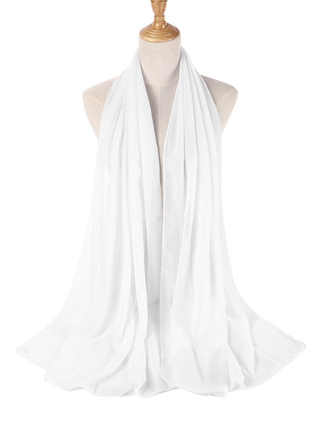 Chiffon Hijab pannband-Clothes for women-Bellasverige-Vit-Hemnix