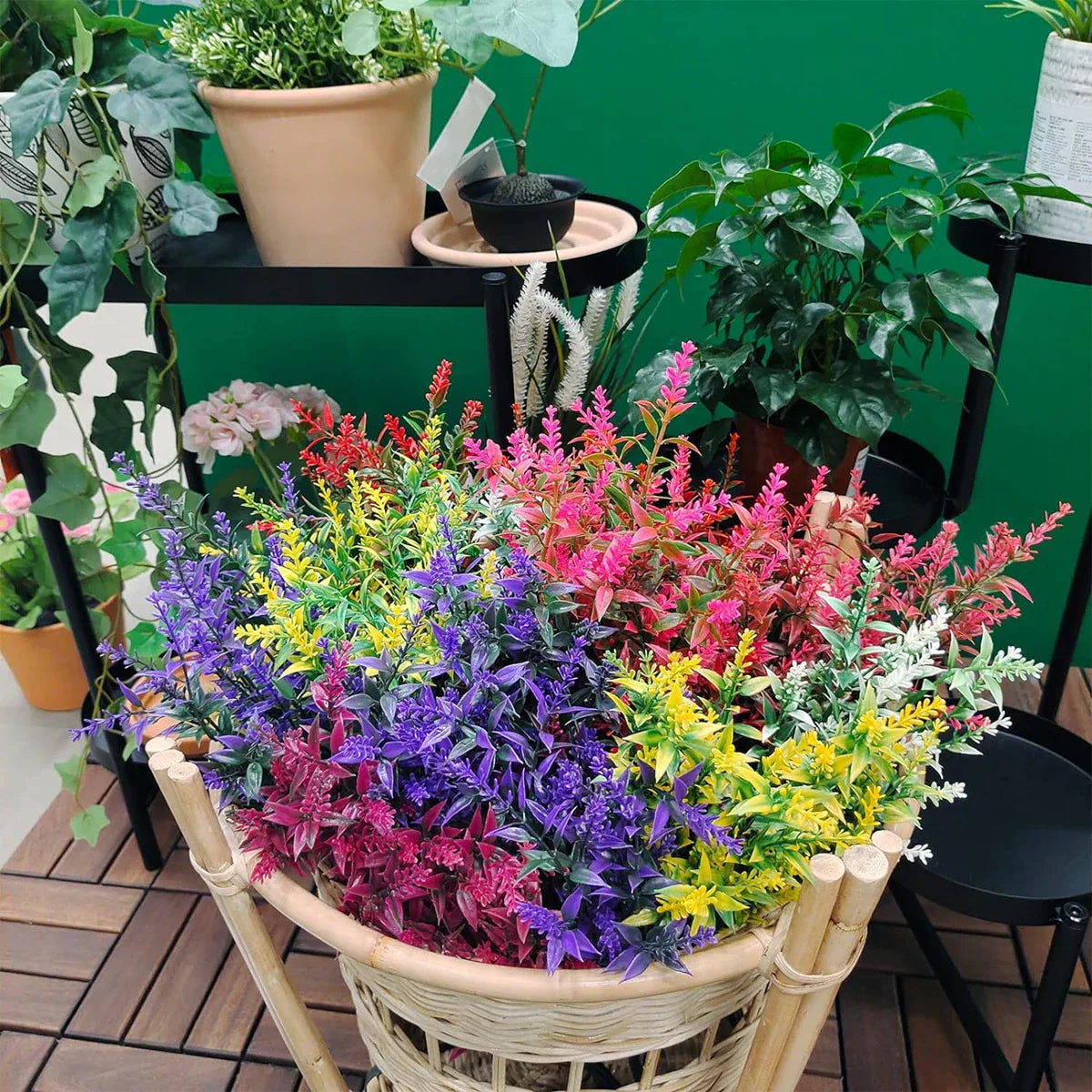 Carvallo 12-pack konstgjord lavendel | Konstväxter för bröllop, vaser, kronor & dekoration | För inomhus & utomhus Carvallo