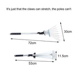 Carvallo Trädgårdshacka i rostfritt stål med 9 taggar | Lövkratta för gräsmatta & gård | 70 cm lång | Ergonomisk handkratta för lösa snittmaterial & trädgårdsavfall Carvallo