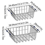 Carvallo Flexinox | Utdragbar & Rutsksäker | Rostfritt stål diskställ för diskho & bänkskiva Carvallo