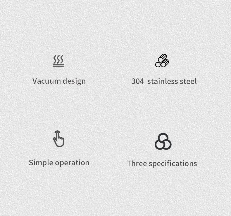 Royallure Kaffeebehållare i rostfritt stål med manuell vakuumlock för färska bönor Carvallo