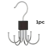 Carvallo Klädhängare-Organisatör 6-faldig | Svängbar & Platsbesparande | För Bälten, BH:ar, Schalar & Krawatten | Metall Carvallo