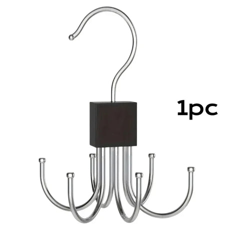 Carvallo Klädhängare-Organisatör 6-faldig | Svängbar & Platsbesparande | För Bälten, BH:ar, Schalar & Krawatten | Metall Carvallo