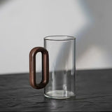 Nordvik Glas Mugg med Trähandtag – Rustik Kaffekopp i Glas Hemnix