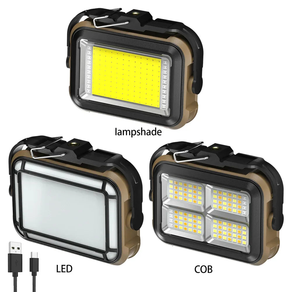 Carvallo Pro Solar-Arbetslampa | 3600 mAh Powerbank | 1000 Lumen | Färgtemperatur justerbar | Sol- & USB-C-laddning | IPX4 Vattentålig Carvallo