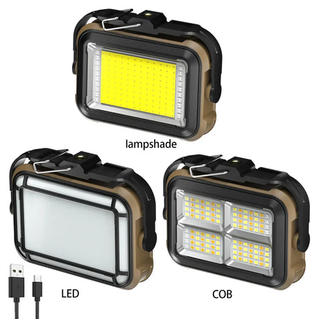 Carvallo Pro Solar-Arbetslampa | 3600 mAh Powerbank | 1000 Lumen | Färgtemperatur justerbar | Sol- & USB-C-laddning | IPX4 Vattentålig Carvallo