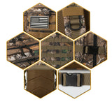 Carvallo 45 L Utomhus Ryggsäck | Molle-System | 3-Dags Kapacitet | Robust & Multifunktionell – Svart/Khaki/Oliv Carvallo