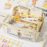 Carvallo KIDZORA CrystalBag | Transparent & Mångsidig | 10-fackdesign | Stor kapacitet för skola & fritid Carvallo