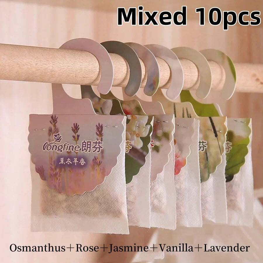 Carvallo Doftpåsar för garderob & rum | 5/10 stycken | Långvarig doft | Med hängare | Aromaterapi & luftrensare Carvallo