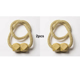 Carvallo gardinstång med magnet | 2-pack | Tjock rep-design & Stark grepp | För vardagsrum, sovrum & kök Carvallo