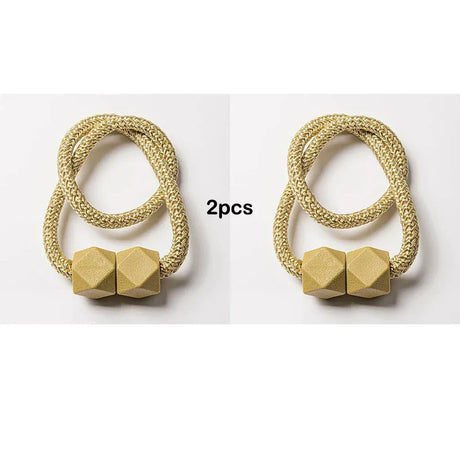 Carvallo gardinstång med magnet | 2-pack | Tjock rep-design & Stark grepp | För vardagsrum, sovrum & kök Carvallo