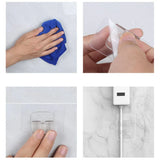 Carvallo Väggkrok ClearFix PowerHook 10-pack | Transparent | Extra stark vidhäftning | 4×6 cm & 6×6 cm | För kök, badrum & hem Carvallo