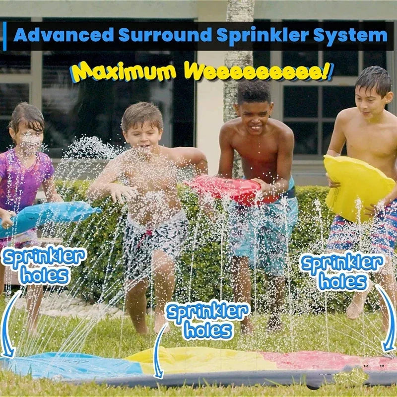 Carvallo Vattenslides | Uppblåsbar Vattenslides med Sprinklerfunktion | För Trädgård & Utomhus | Sommarlek för Barn Carvallo