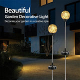 Carvallo GlowSphere Solarbollträdgårdslampa 70 cm | LED-landskapsljus | Jordspett | Väderbeständig Carvallo