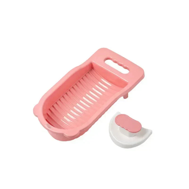 Carvallo CleanBoard Mini Tvättbräda för underkläder & strumpor | Rutsksäker & extra stabil | Kompakt för bad & resor Carvallo